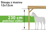 sloupy z masivu 12x12cm (podchozí výška 230 cm) (+ 0 Kč)