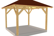 Dřevěná pergola Altán Kréta 360x360 cm