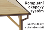 Kompletní okapový systém (včetně desky a příslušenství) (+ 10.500 Kč)