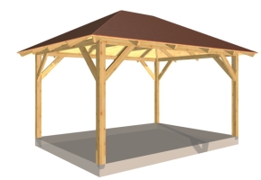 Dřevěná pergola Altán Ibiza 360x460 cm-sloupy 12x12 cm