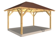 Dřevěná pergola Altán Ibiza 360x460 cm