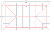 Dřevěná pergola Altán Viktoria L 350x600 cm