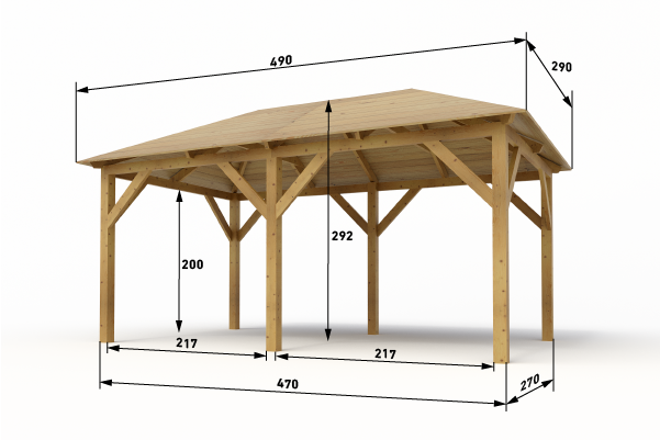 Dřevěná pergola Altán Viktoria 270x470
