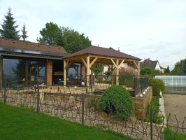 Dřevěná pergola Altán Viktoria 290x490 cm-sloupy 12x12 cm