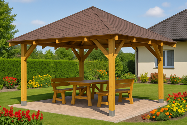 Dřevěná pergola Altán Kuba 370x370