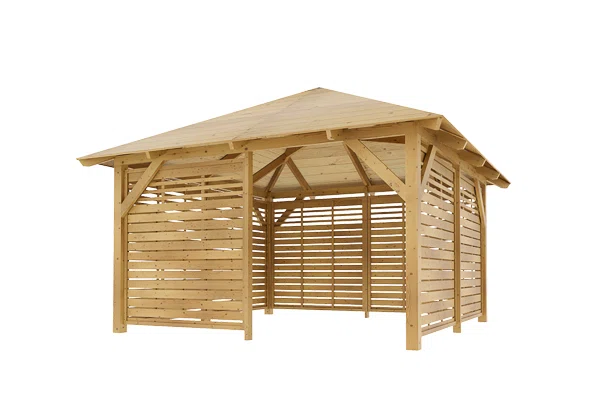 Dřevěná pergola Altán Kuba+Bergamo 370x370