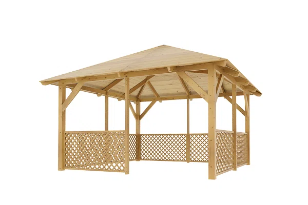 Dřevěná pergola Altán Kuba+Ester90 370x370