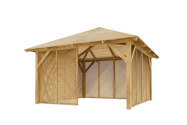 Dřevěná pergola Altán Kuba+Milano 370x370