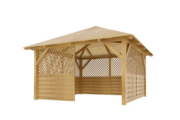 Dřevěná pergola Altán Kuba+Rimini 370x370