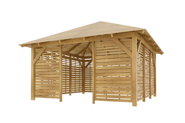 Dřevěná pergola Altán Kuba L+Bergamo 400x400