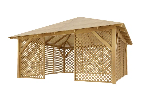 Dřevěná pergola Altán Kuba Maxi+Ester 490x490