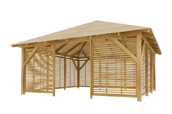 Dřevěná pergola Altán Kuba Maxi+Italia 490x490