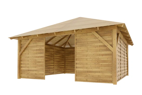 Dřevěná pergola Altán Kuba Maxi+Roma 490x490
