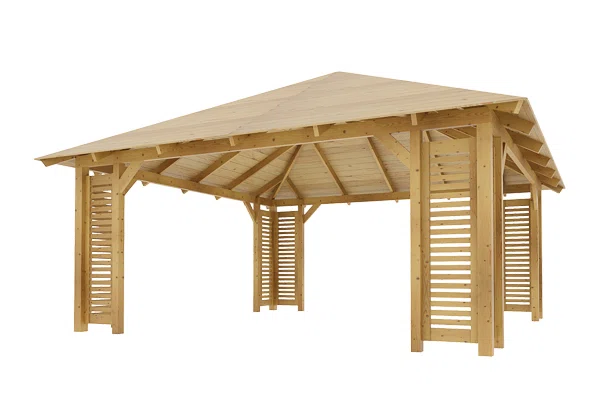 Dřevěná pergola Altán Kuba Maxi+Verona 490x490