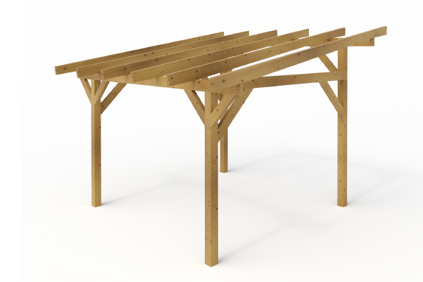 Dřevěná pergola Classico volně stojící hloubka od 300 cm - BSH 