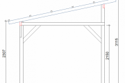 Dřevěná pergola Classico volně stojící hloubka od 300 cm - BSH 