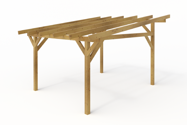 Dřevěná pergola Classico volně stojící hloubka od 400 cm - BSH