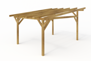 Dřevěná pergola Classico volně stojící hloubka od 450 cm - BSH 