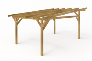 Dřevěná pergola Classico volně stojící hloubka od 500 cm - BSH