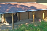 Dřevěná pergola ke zdi domu Classico hloubka od 400 cm - BSH