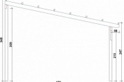 Dřevěná pergola ke zdi domu Classico hloubka od 450 cm - BSH