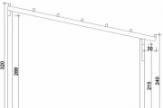 Dřevěná pergola ke zdi domu Classico hloubka od 350 cm - BSH
