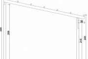 Dřevěná pergola ke zdi domu Classico hloubka od 400 cm - BSH
