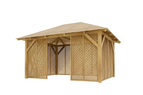 Dřevěná pergola Altán Ibiza+Milano 300x400