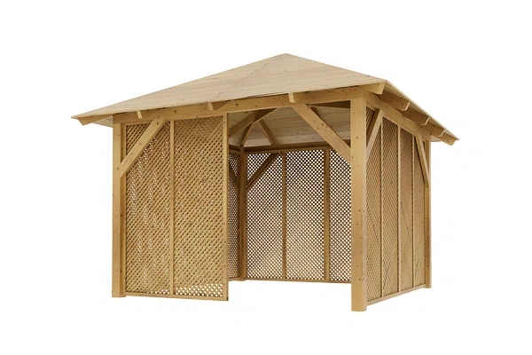 Dřevěná pergola Altán Kréta+Milano 300x300