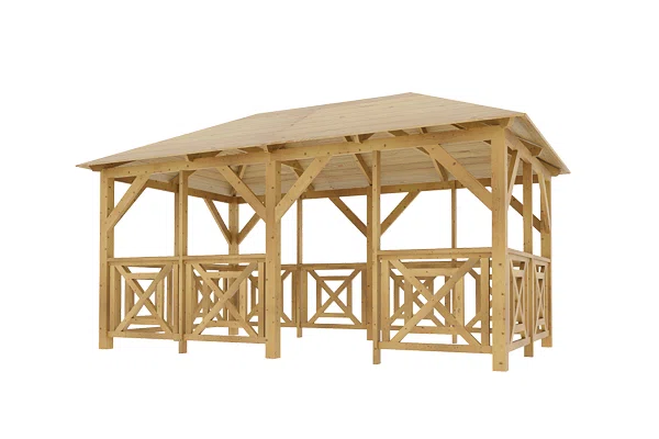 Dřevěná pergola Altán Viktoria+Grande 270x470