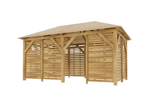 Dřevěná pergola Altán Viktoria+Bergamo 270x470