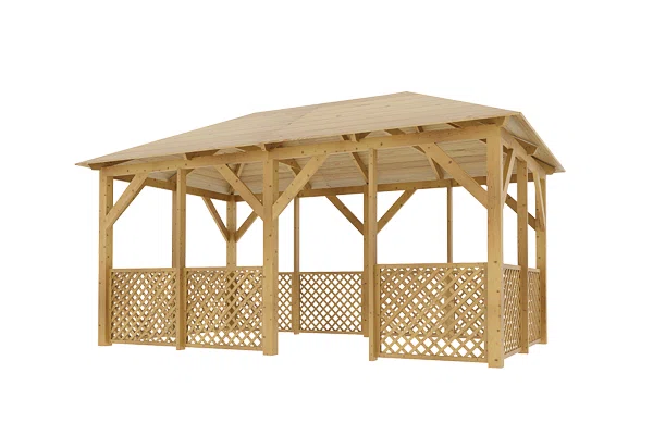 Dřevěná pergola Altán Viktoria+Ester90 270x470