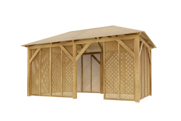 Dřevěná pergola Altán Viktoria+Milano 270x470
