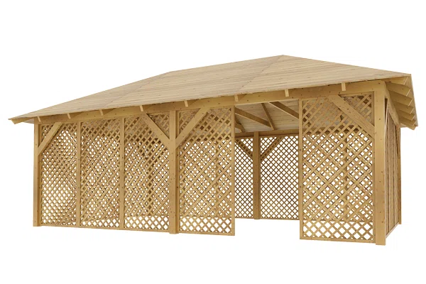 Dřevěná pergola Altán Viktoria XXL+Ester 390x640