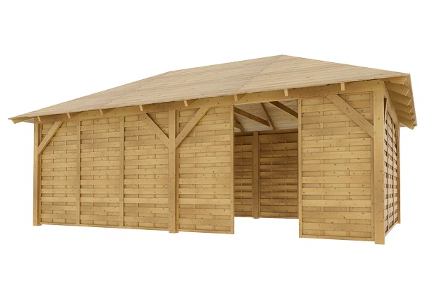 Dřevěná pergola Altán Viktoria XXL+Roma 390x640