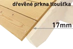 dřevěné prkna tloušťka 17mm  (+ 0 Kč)