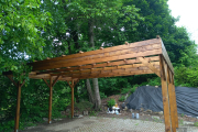 Přístřešek na 2 auta 512x605 cm-sloupy 12x12 cm