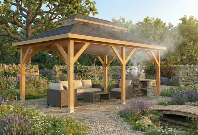 Pergola drevena - Okapova deska