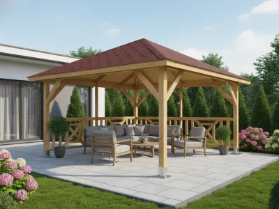 <span class="jp_product_title">Dřevěná pergola Altán Kuba+Grande 370x370</span>