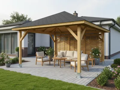 <span class="jp_product_title">Dřevěná pergola Altán Kuba L+Bergamo 400x400</span>