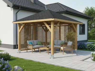 <span class="jp_product_title">Dřevěná pergola Altán Kréta+Italia 300x300</span>
