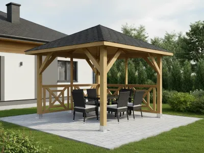 <span class="jp_product_title">Dřevěná pergola Altán Borneo+Grande 265x265</span>