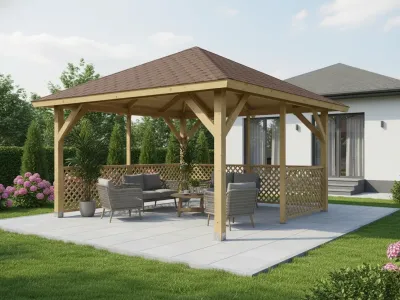 <span class="jp_product_title">Dřevěná pergola Altán Kuba+Ester90 370x370</span>