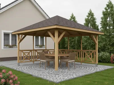 <span class="jp_product_title">Dřevěná pergola Altán Kuba L+Grande 400x400</span>