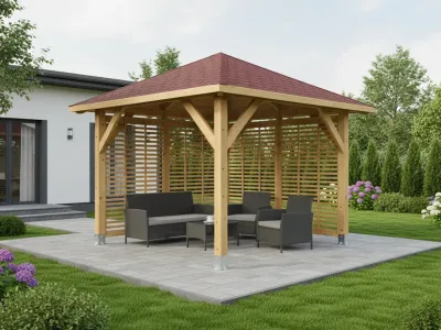 <span class="jp_product_title">Dřevěná pergola Altán Borneo+Italia 265x265</span>