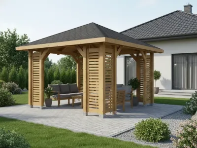 <span class="jp_product_title">Dřevěná pergola Altán Sicílie+Verona 330x330</span>