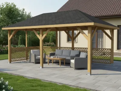 <span class="jp_product_title">Dřevěná pergola Altán Viktoria L+Ester90 290x540</span>