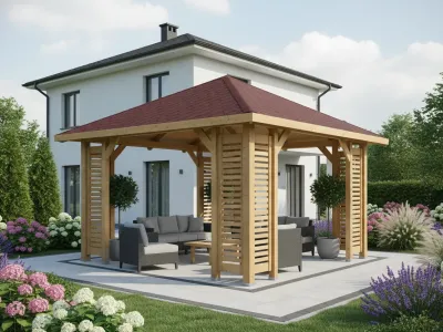 <span class="jp_product_title">Dřevěná pergola Altán Kuba+Verona 370x370</span>