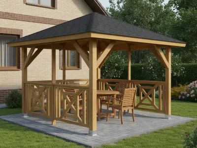 <span class="jp_product_title">Dřevěná pergola Altán Kréta+Grande 300x300</span>