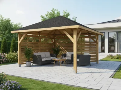 <span class="jp_product_title">Dřevěná pergola Altán Kuba+Bergamo 370x370</span>